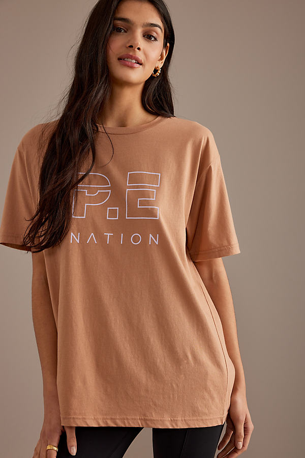 P.e Nation P. E Nation Heads Up T-shirt In Brown