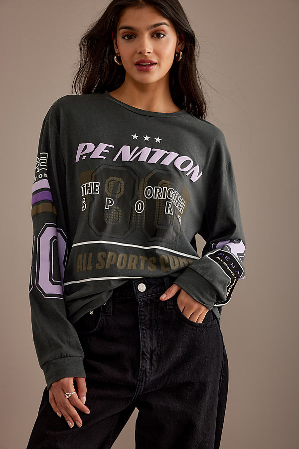 P. E Nation Pit Lane Long-Sleeve Graphic T-Shirt