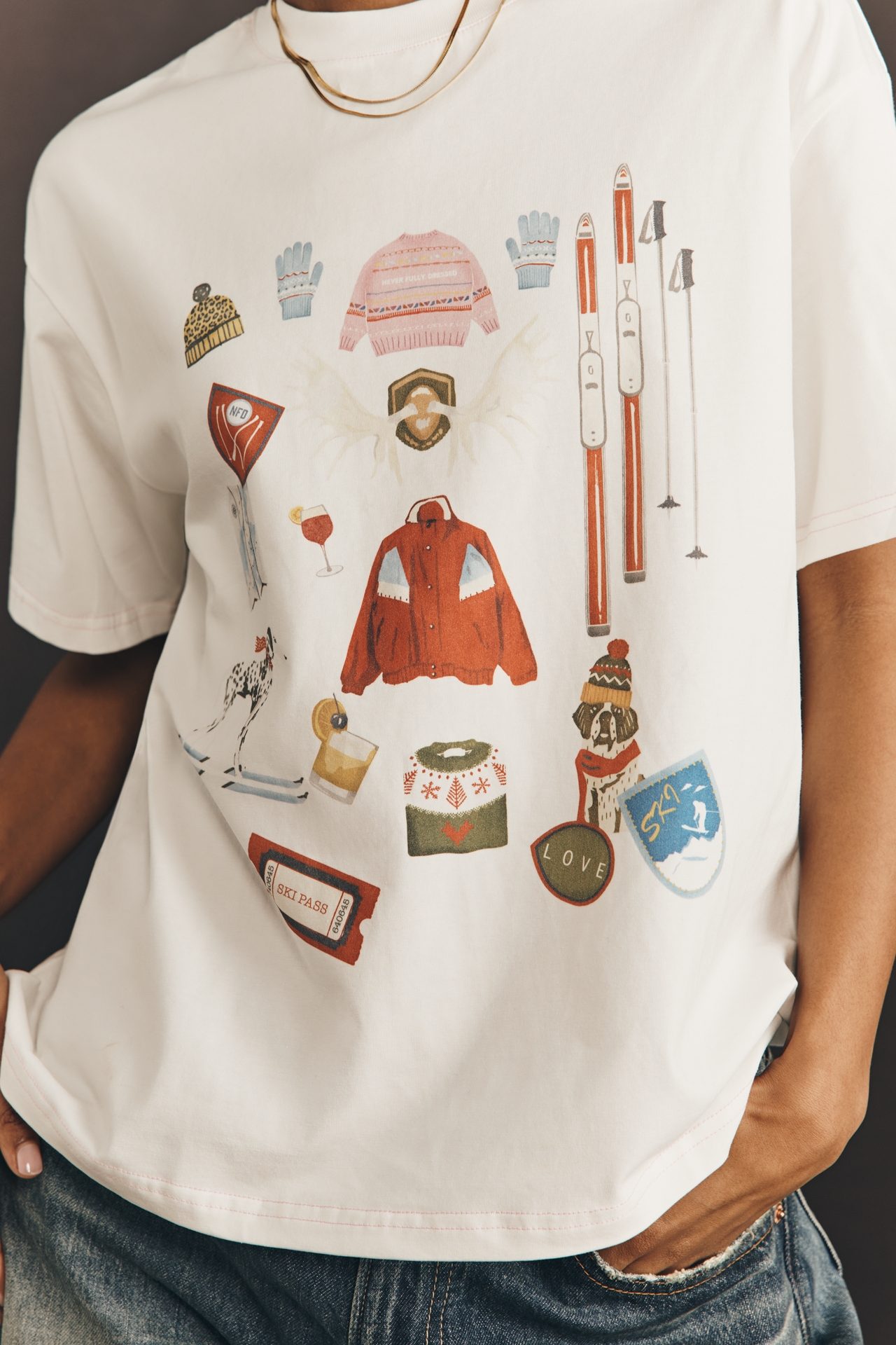 Never Fully Dressed Ski Graphic Tee