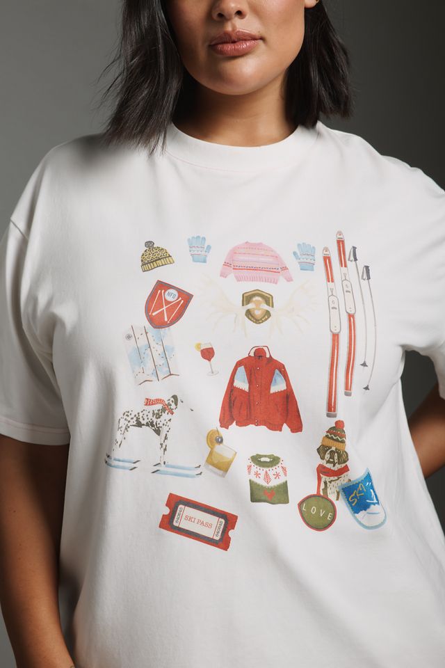 Never Fully Dressed Ski Graphic Tee #5
