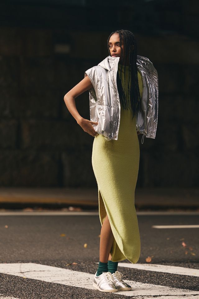 Daily Practice by Anthropologie Metallic Puffer Vest #3