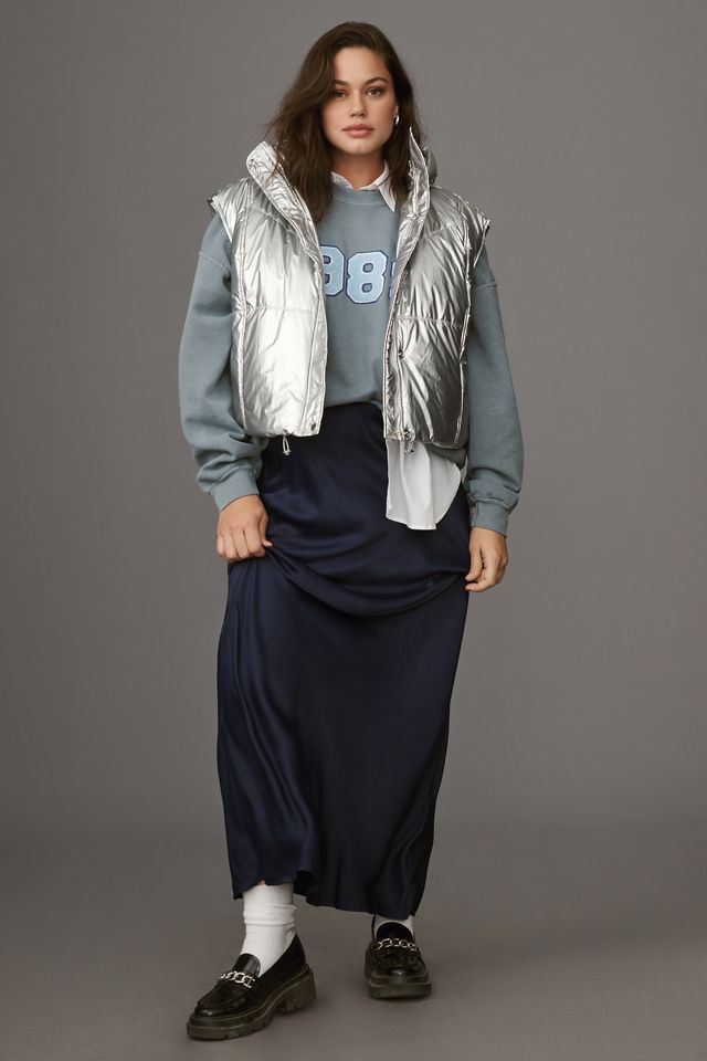 Daily Practice by Anthropologie Metallic Puffer Vest #6