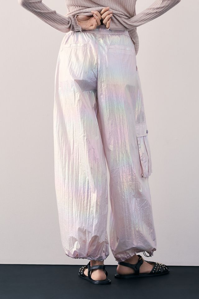 Daily Practice by Anthropologie Iridescent Parachute Pants