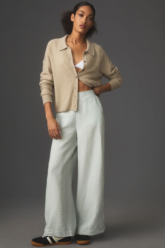 Daily Practice by Anthropologie Ruched Wide-Leg Pants