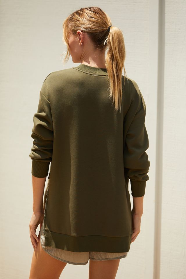 Varley Charter Crew Neck Side-Zip Sweatshirt #1