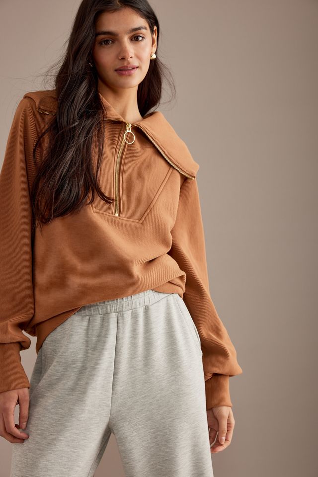 Varley Vine Half-Zip Ribbed Jersey Sweatshirt #2