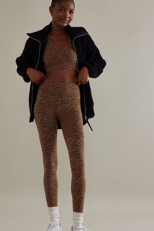 Brown Form 25'' animal-print leggings, Varley