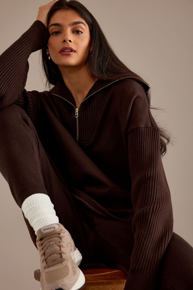 Varley Owens Half-Zip Rib Knit Sweatshirt #4