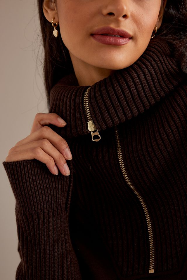 Varley Owens Half-Zip Rib Knit Sweatshirt #5