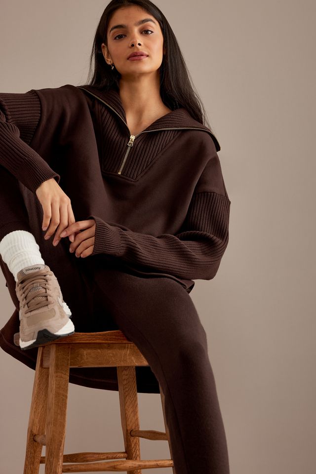Varley Owens Half-Zip Rib Knit Sweatshirt #3