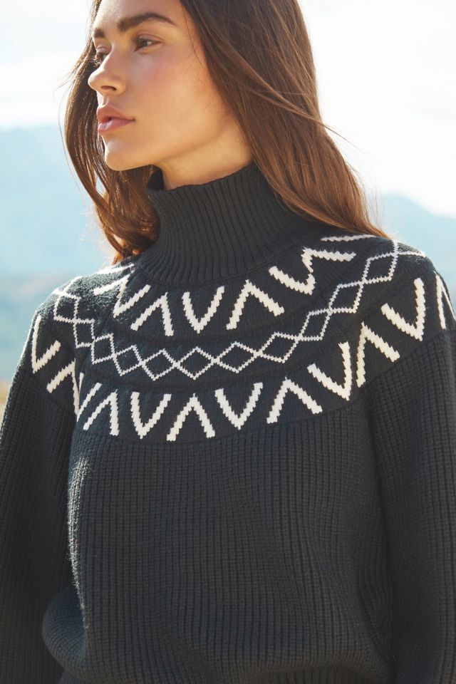 Varley Marcie Turtleneck Fairisle Jumper #3