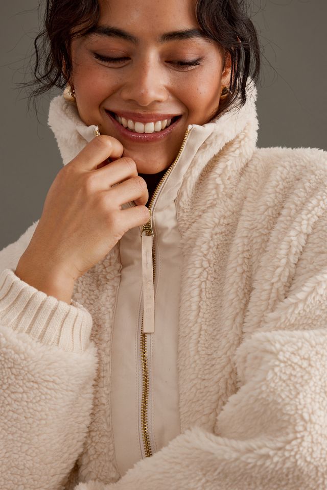 Varley Posey Sherpa Fleece Zip Pullover Jacket #4