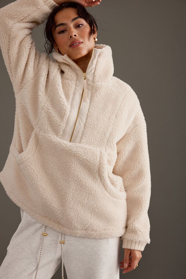 Varley Posey Sherpa Fleece Zip Pullover Jacket #5
