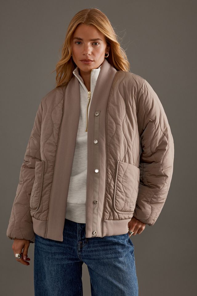 Anthropologie quilted puffer jacket Jacket popular size medium