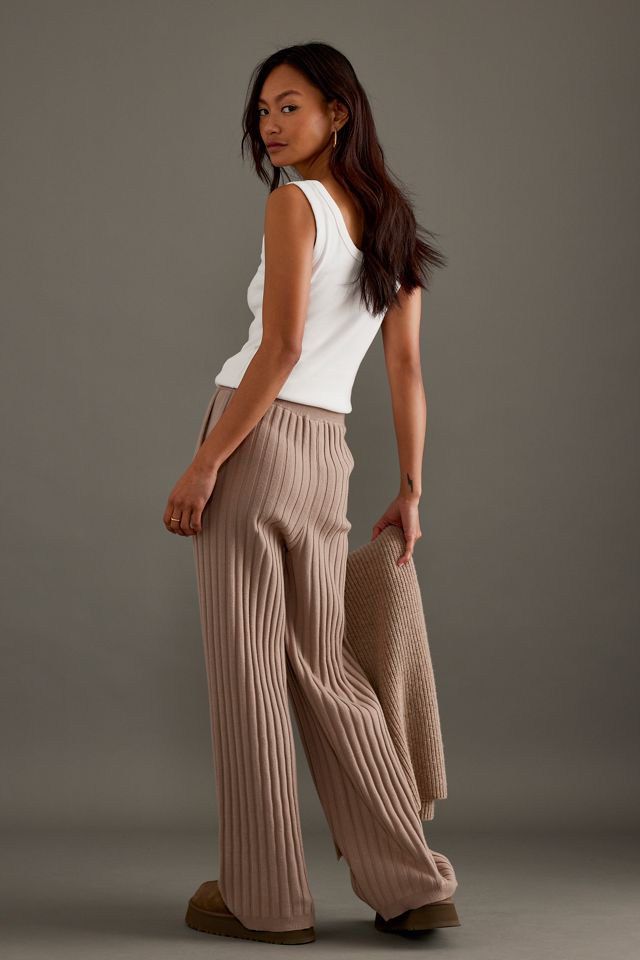 Pantalon Large en Maille Côtelée Varley #1