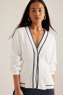 Cardigan Decker à Passepoil Contrastant en taille: S chez Anthropologie - Varley - Modalova