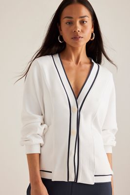 Varley Decker Contrast Piping Cardigan