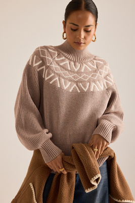 Varley Marcie Fairisle Turtleneck Jumper