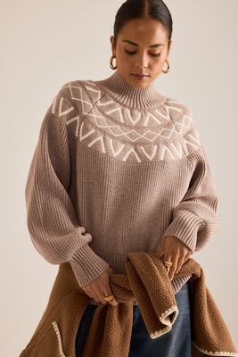 Varley Marcie Fairisle Turtleneck Jumper