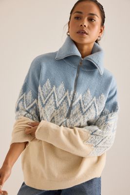 Varley Hedda Fairisle Half-Zip Jumper