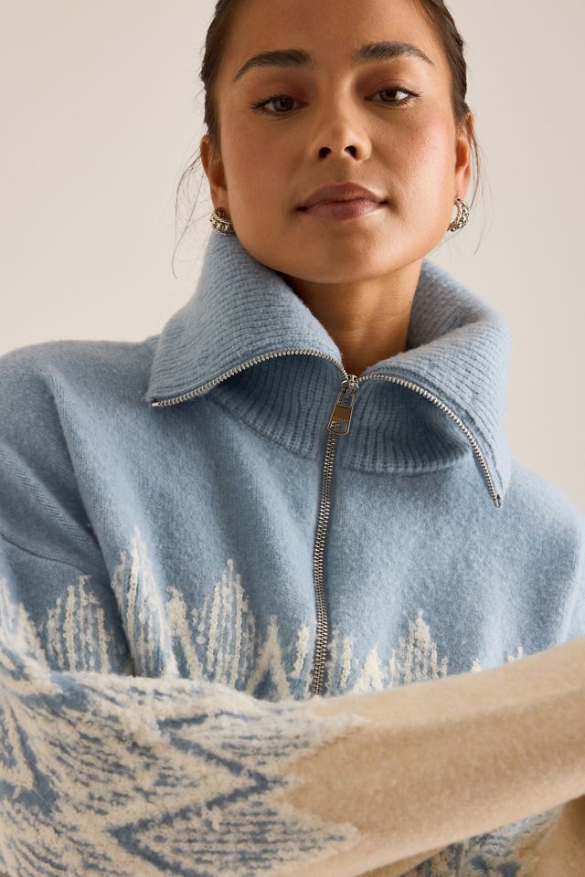 Varley Hedda Fairisle Half-Zip Jumper #4