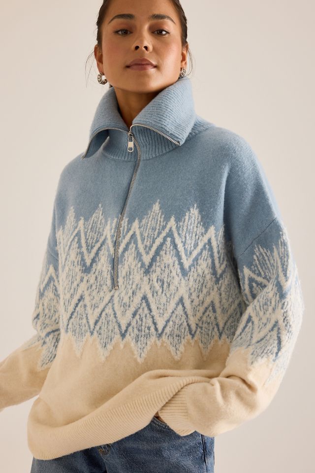 Varley Hedda Fairisle Half-Zip Jumper #5