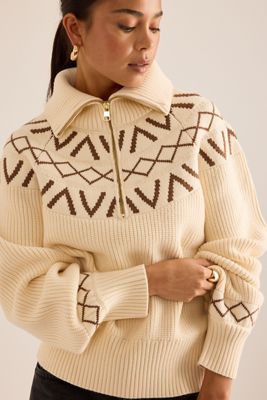 Varley Sigrid Fairisle Half-Zip Jumper