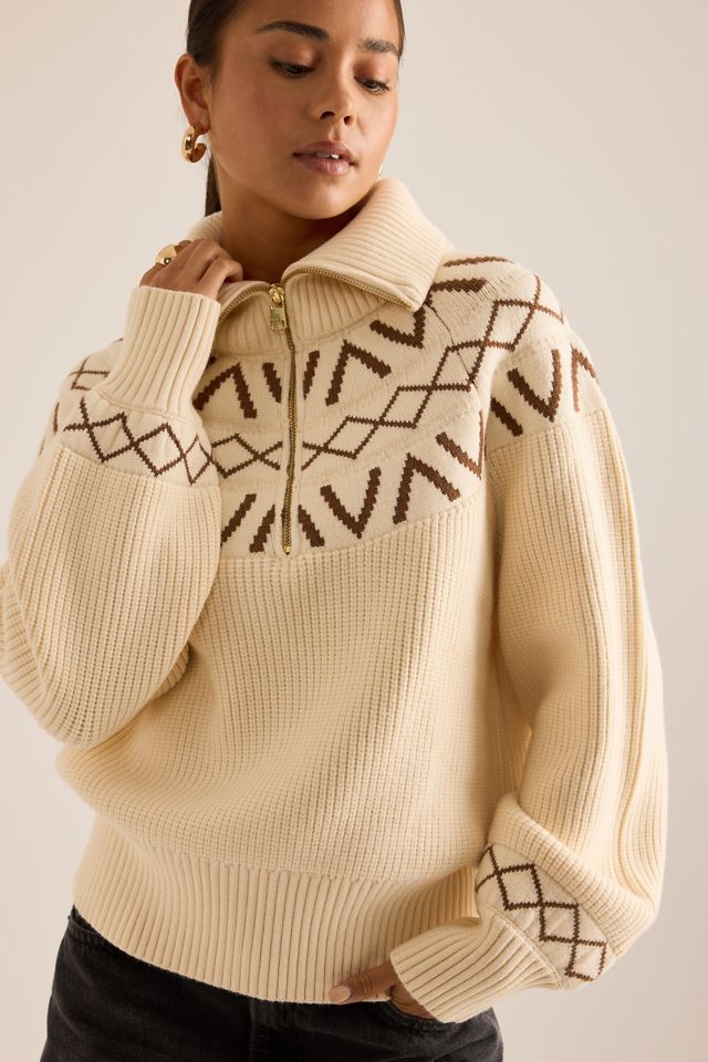 Varley Sigrid Fairisle Half-Zip Jumper #4