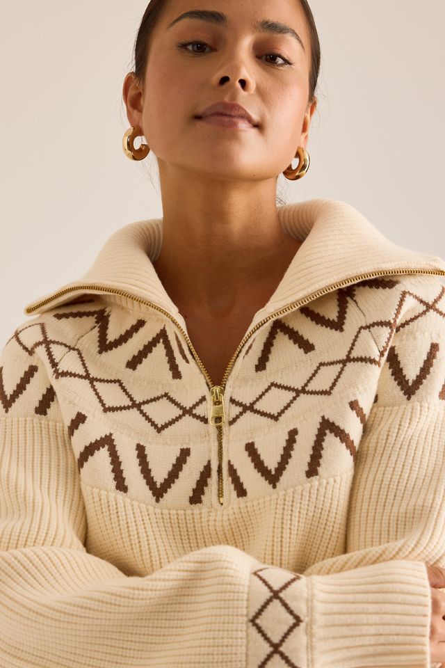 Varley Sigrid Fairisle Half-Zip Jumper #5