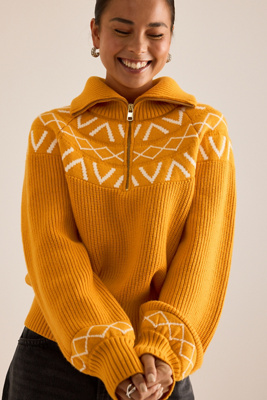 Varley Sigrid Fairisle Half-Zip Jumper