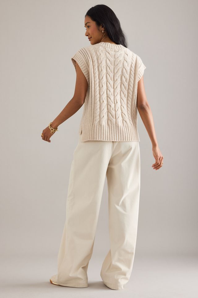 Varley Pixie Cable-Knit Tank Top #1