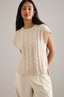 Varley Pixie Cable-Knit Tank Top