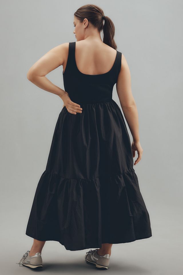 Eloquii Plus Sleeveless Twofer Tiered Maxi Dress #1