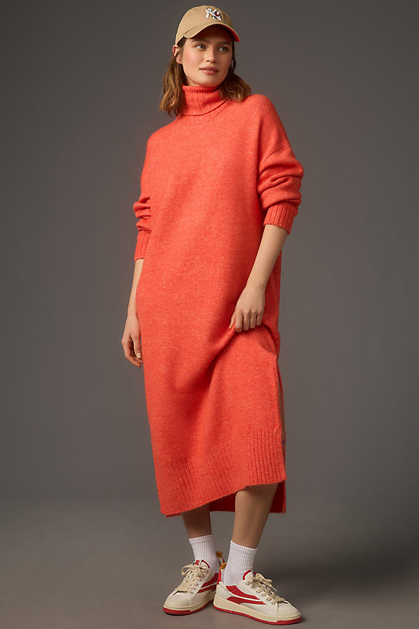 Daily Practice by Anthropologie Turtleneck Midi Jumper Dress