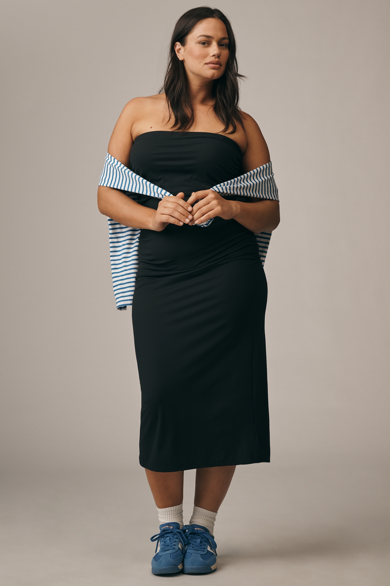 Daily Practice Strapless Midi Dress