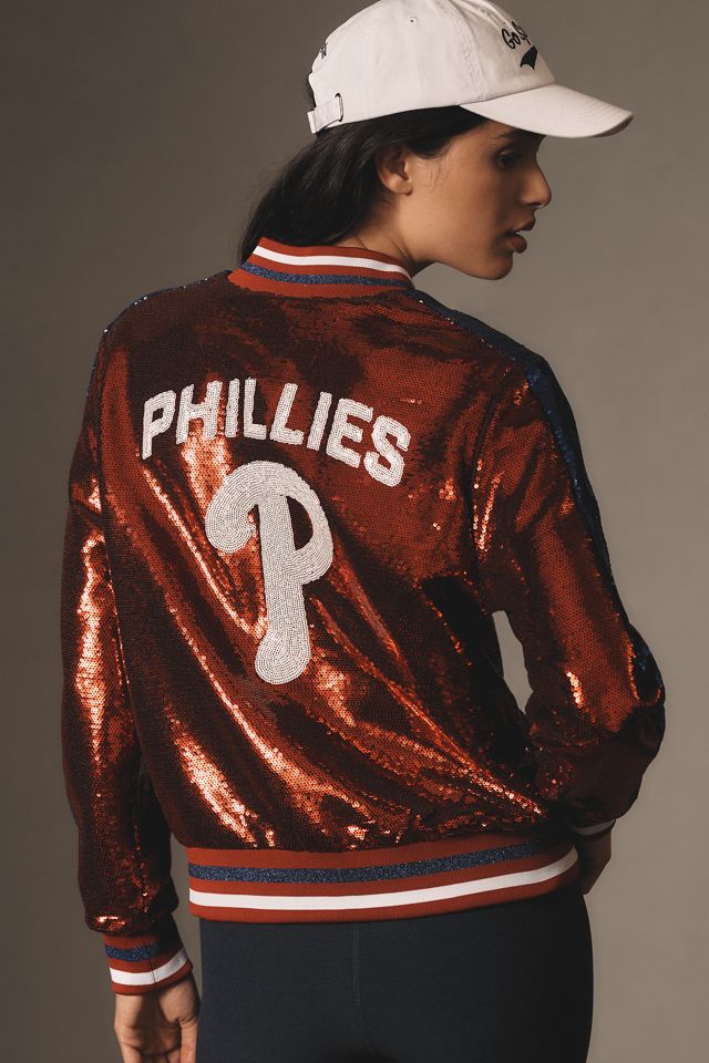 The Wild Collective Phillies Sequin Bomber Jacket #1