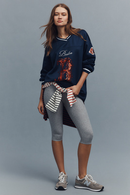 The Wild Collective X Anthropologie Mlb Long-sleeve Mini Dress In Blue