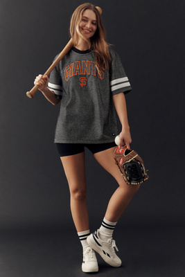 The Wild Collective X Anthropologie Mlb Short-sleeve Graphic Tee In Black
