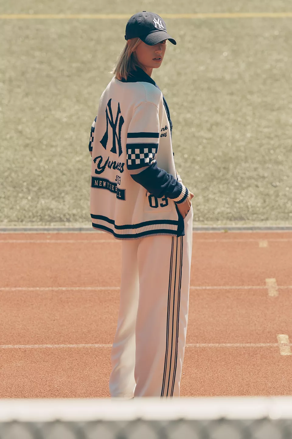 The Wild Collective x Anthro Cotton MLB Cardigan Sweater