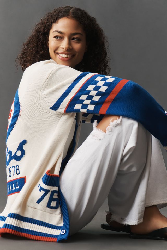 ドジャース　カーディガン The Wild Collective x Anthro Cotton MLB Cardigan Sweater
