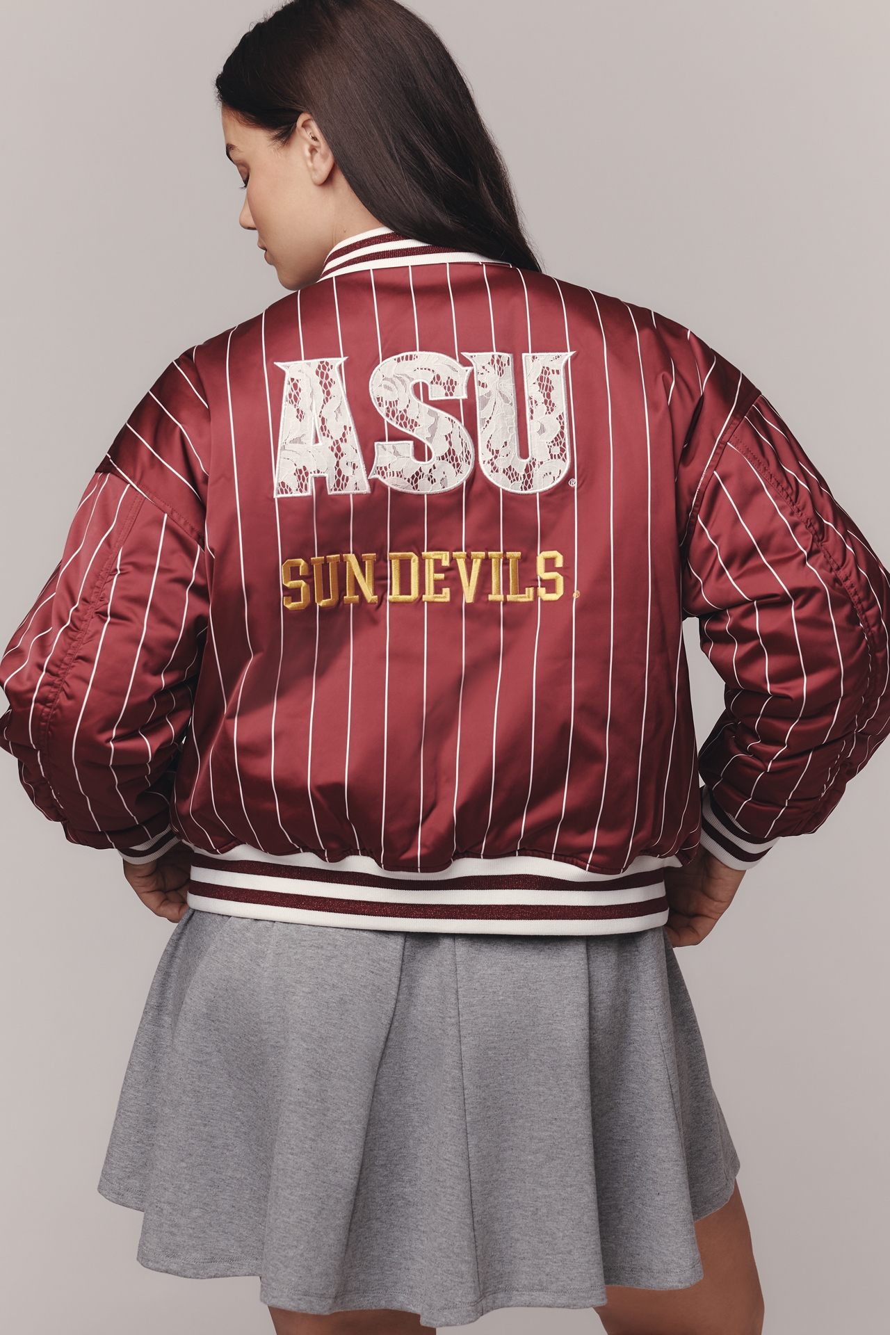 The Wild Collective x Anthropologie NCAA Bomber Jacket