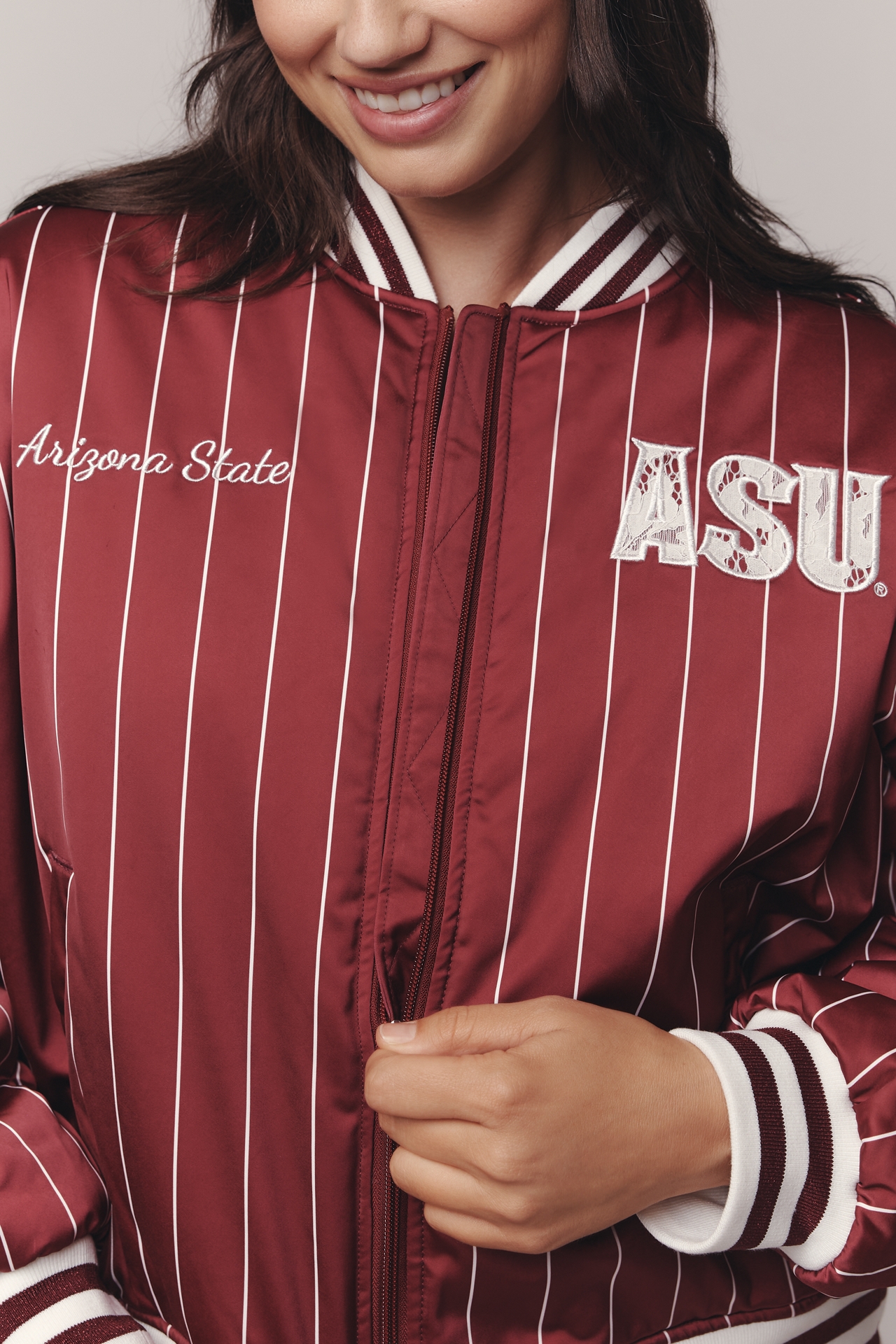 The Wild Collective x Anthropologie NCAA Bomber Jacket