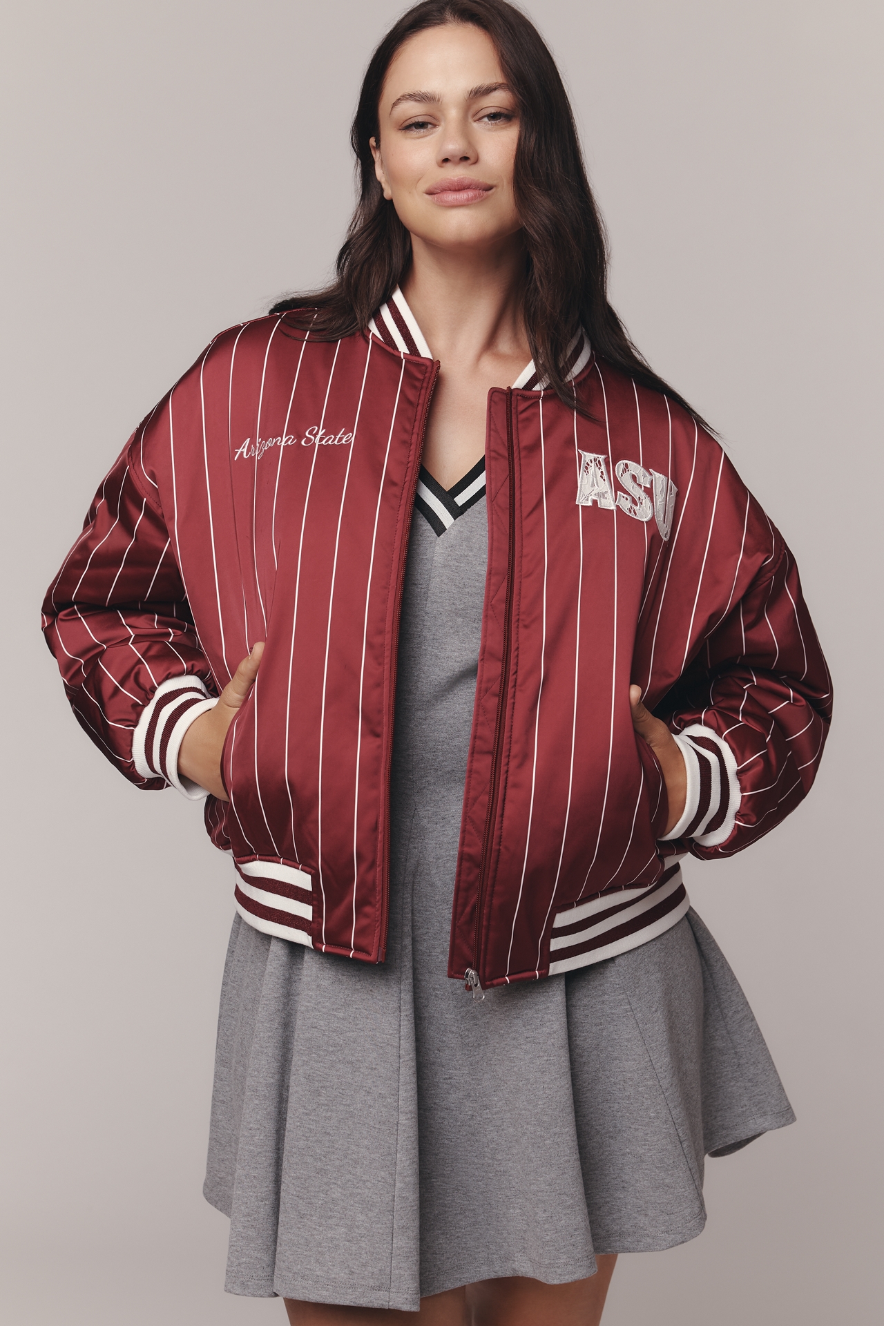 The Wild Collective x Anthropologie NCAA Bomber Jacket