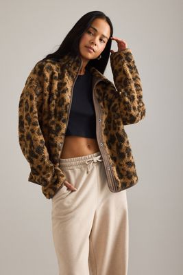 Veste zippée léopard Borg Chelsea Peers