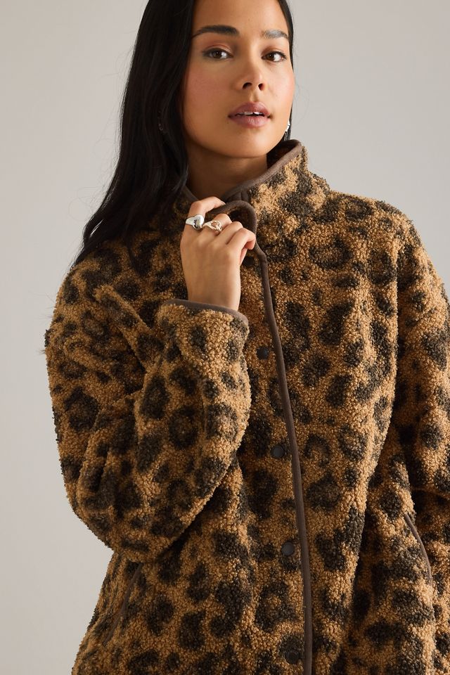 Chelsea Peers Leopard Borg Zip Jacket #3