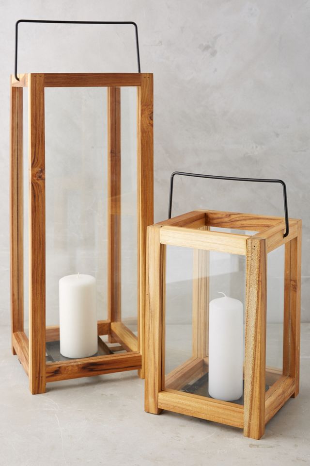 Minimalist Teakwood Lantern #4