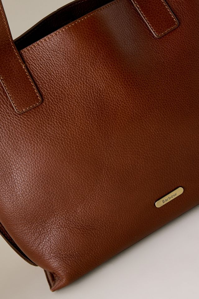 Barbour Alder Large Leather Tote Bag #2
