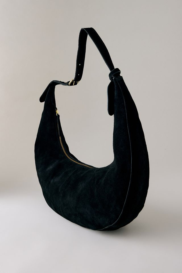 Borsa a Mezzaluna in Pelle Scamosciata By Anthropologie #3