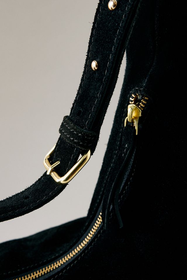 Borsa a Mezzaluna in Pelle Scamosciata By Anthropologie #4