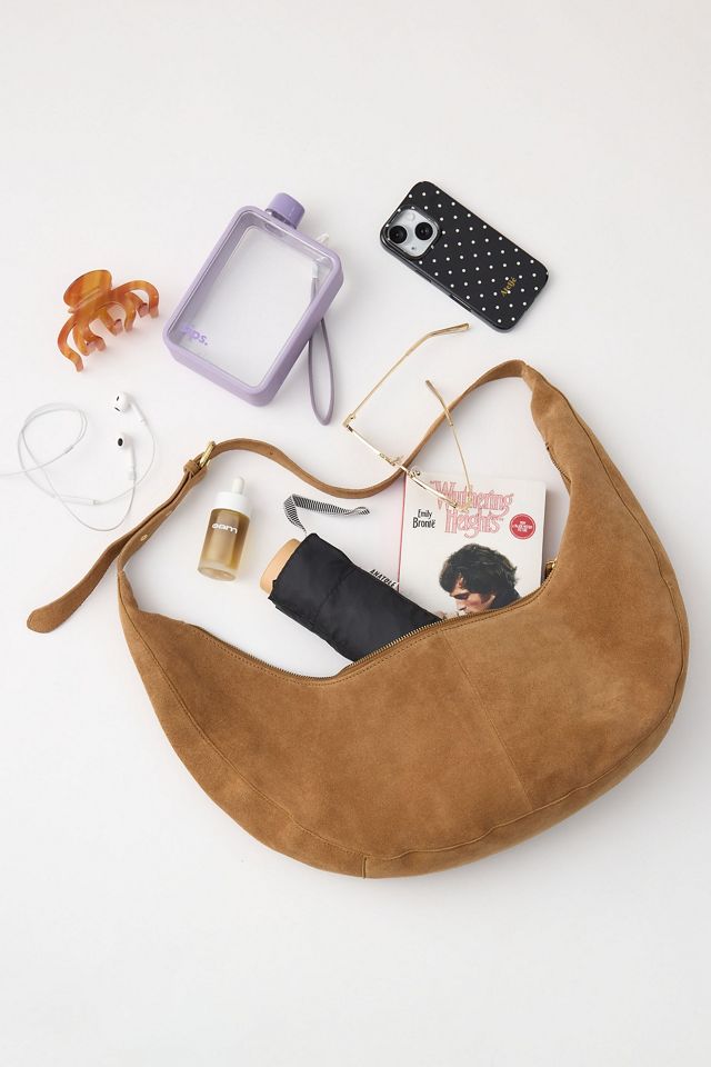 By Anthropologie Suede Half Moon Bag #6